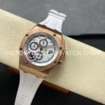 TK Factory Audemars Piguet Royal Oak Offshore Chronograph 26408OROOA010CA (1) TK Factory Audemars Piguet Royal Oak Offshore Chronograph 26408OR.OO.A010CA.01 44mm Rose Gold Rubber Strap White Dial