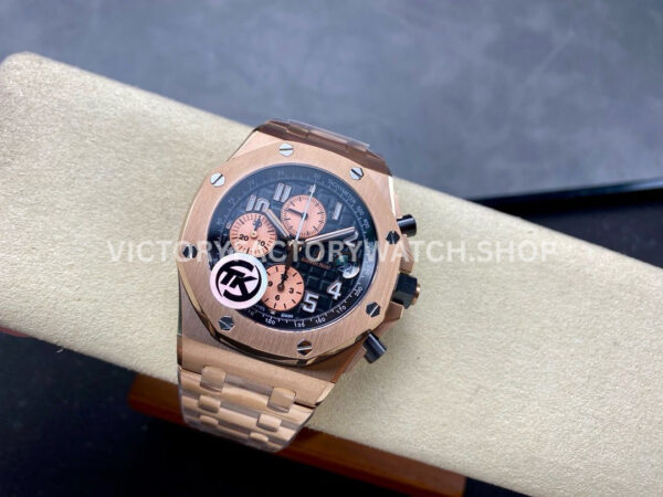 TK Factory Audemars Piguet Royal Oak Offshore Chronograph 26470 TK Factory Audemars Piguet Royal Oak Offshore Chronograph 26470OR.OO.1000OR.03 42mm Full Rose Gold Arabic Numerals Black Dial