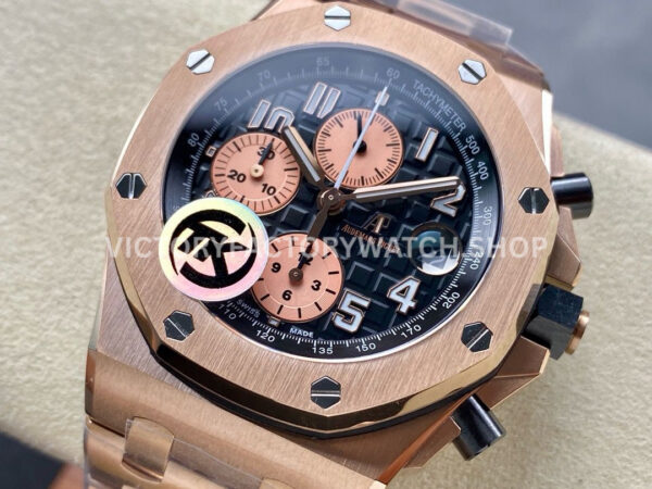 TK Factory Audemars Piguet Royal Oak Offshore Chronograph 26470 (8) TK Factory Audemars Piguet Royal Oak Offshore Chronograph 26470OR.OO.1000OR.03 42mm Full Rose Gold Arabic Numerals Black Dial