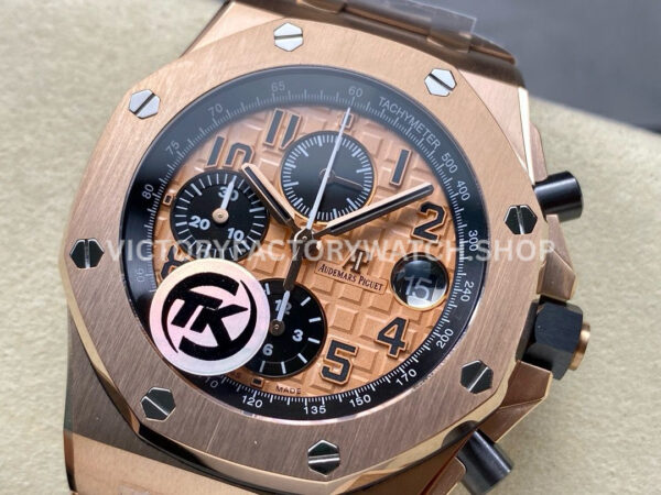 TK Factory Audemars Piguet Royal Oak Offshore Chronograph 26470O TK Factory Audemars Piguet Royal Oak Offshore Chronograph 26470OR.OO.1000OR.01 44mm Full Rose Gold Arabic Numerals Gold Dial