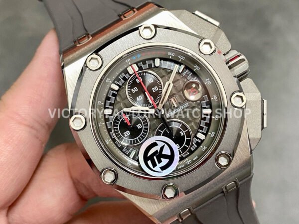 TK Factory Audemars Piguet Royal Oak Offshore Chronograph 26568IMOOA (5) TK Factory Audemars Piguet Royal Oak Offshore Chronograph 26568IM.OO.A004CA.01 44mm Titanium Grey Rubber Strap Grey Dial