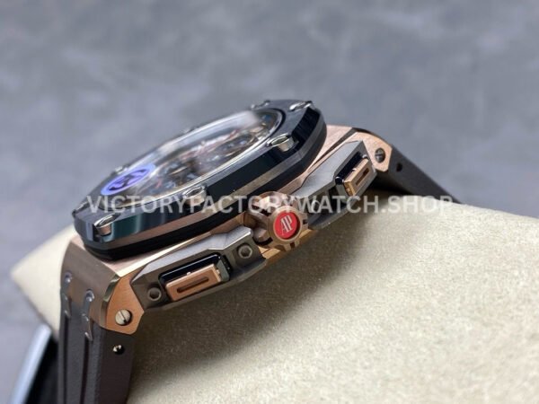 TK Factory Audemars Piguet Royal Oak Offshore Chronograph 26568OMOOA004C (3) TK Factory Audemars Piguet Royal Oak Offshore Chronograph 26568OM.OO.A004CA.01 44mm Rose Gold Rubber Strap Grey Dial