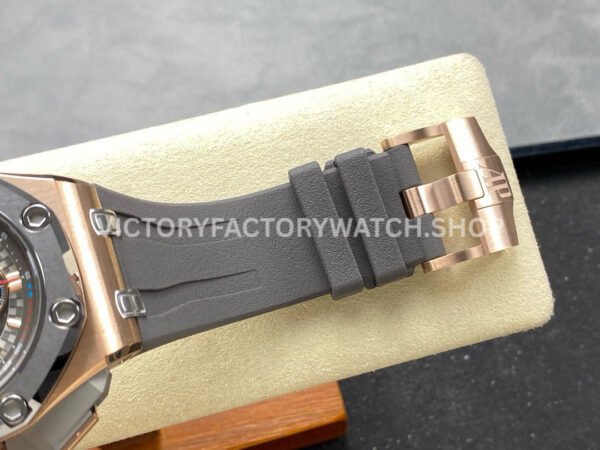 TK Factory Audemars Piguet Royal Oak Offshore Chronograph 26568OMOOA004C (4) TK Factory Audemars Piguet Royal Oak Offshore Chronograph 26568OM.OO.A004CA.01 44mm Rose Gold Rubber Strap Grey Dial