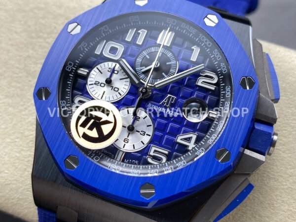 TK Factory Audemars Piguet Royal Oak Offshore Chronograph 26405CE.OO.A030CA.01 44mm Ceramic Rubber Strap Arabic Numerals Blue Dial