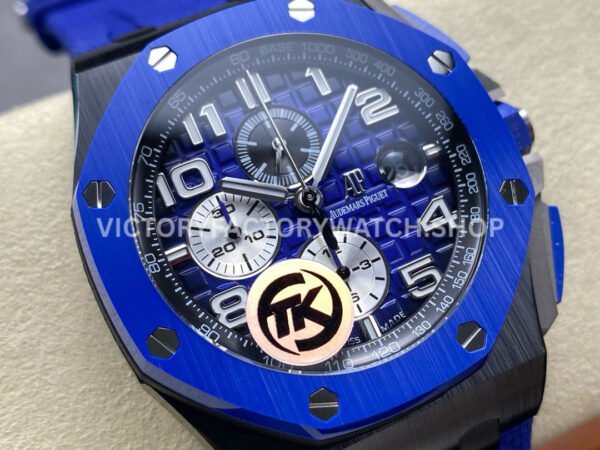 TK Factory Audemars Piguet Royal Oak Offshore Chronograph 26405CE.OO.A030CA.01 44mm Ceramic Rubber Strap Arabic Numerals Blue Dial