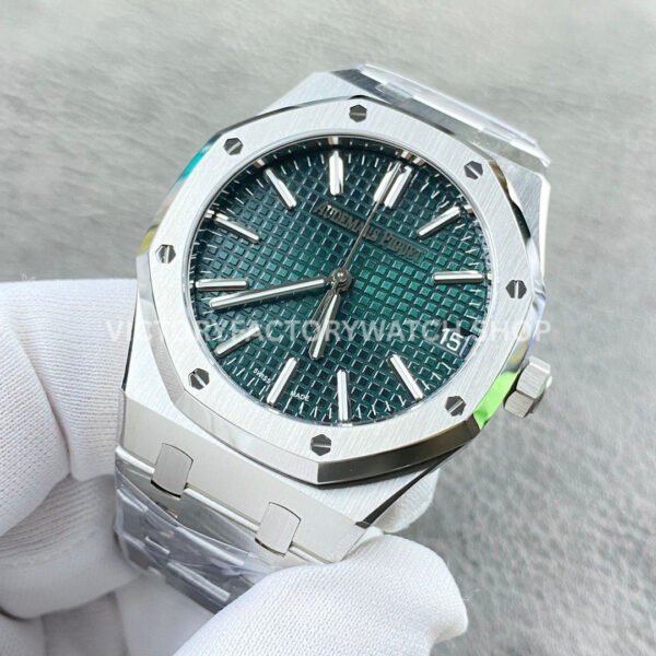 TOP Factory Audemars Piguet Royal Oak 15510ST.OO.1320ST.09 41mm Full Steel Green Dial (2) TOP Factory Audemars Piguet Royal Oak 15510ST.OO.1320ST.09 41mm Full Steel Green Dial
