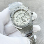 TOP Factory Audemars Piguet Royal Oak Chronograph 26240ST.OO.1320ST.03 41mm Full Steel Silver Dial (5) TOP Factory Audemars Piguet Royal Oak Chronograph 26240ST.OO.1320ST.03 41mm Full Steel Silver Dial