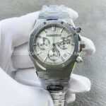 TOP Factory Audemars Piguet Royal Oak Chronograph 26240ST.OO.1320ST.03 41mm Full Steel Silver Dial (7) TOP 26240ST silver dial AP chronograph 41mm