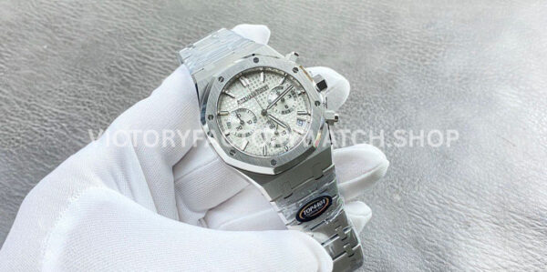 TOP Factory Audemars Piguet Royal Oak Chronograph 26240ST.OO.1320ST.03 41mm Full Steel Silver Dial (8) TOP Factory Audemars Piguet Royal Oak Chronograph 26240ST.OO.1320ST.03 41mm Full Steel Silver Dial