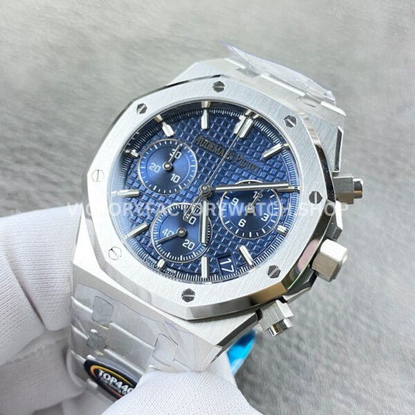 TOP Factory Audemars Piguet Royal Oak Chronograph 26240ST.OO.1320ST.05 41mm Full Steel Blue Dial (6) TOP Factory Audemars Piguet Royal Oak Chronograph 26240ST.OO.1320ST.05 41mm Full Steel Blue Dial