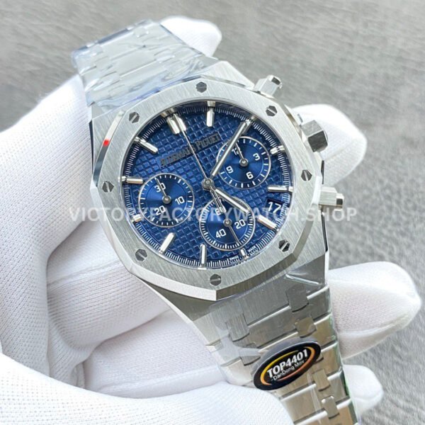 TOP Factory Audemars Piguet Royal Oak Chronograph 26240ST.OO.1320ST.05 41mm Full Steel Blue Dial (7) TOP Factory Audemars Piguet Royal Oak Chronograph 26240ST.OO.1320ST.05 41mm Full Steel Blue Dial