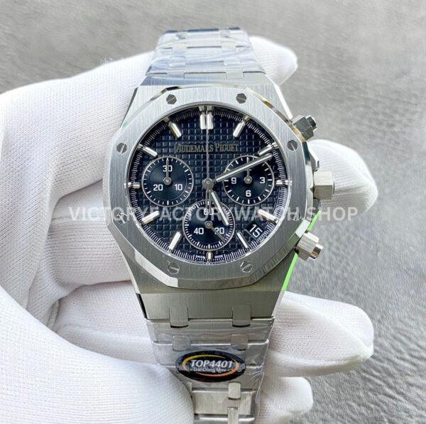TOP Factory Audemars Piguet Royal Oak Chronograph 26240ST.OO.1320ST.06 41mm Full Steel Black Dial (7) AP 26240ST black dial Royal Oak chronograph steel