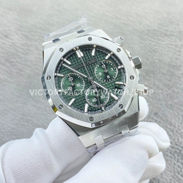 TOP Factory Audemars Piguet Royal Oak Chronograph 26240ST.OO.1320ST.08 41mm Full Steel Green Dial