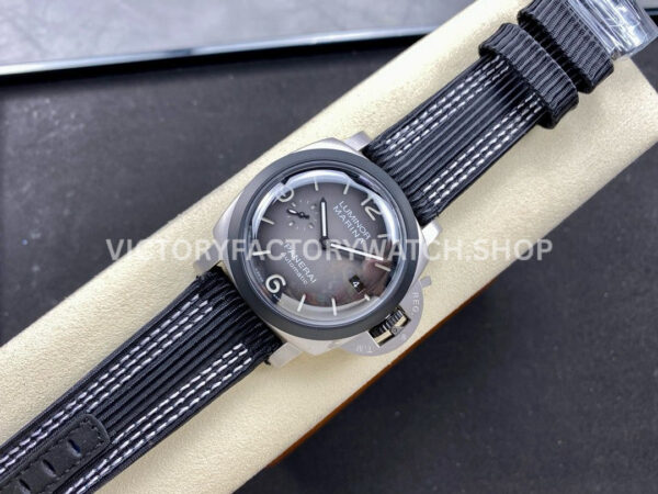 TTF Factory Panerai Luminor Luminor Marina 1950 3 Days PAM01122 Titanium Textile Strap Arabi TTF Factory Panerai Luminor Marina 1950 3 Days PAM01122 44mm Titanium Textile Strap Arabic Numerals Black Dial