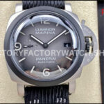 TTF Factory Panerai Luminor Luminor Marina 1950 3 Days PAM01122 Titanium Textile Strap Arabi (9) TTF PAM01122 Panerai black dial titanium textile strap