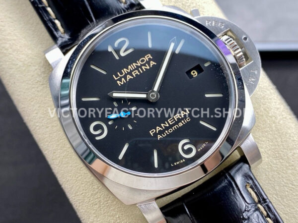 TTF Factory Panerai Luminor Marina 1950 3 Days Automatic PAM 01312 Steel Leather Strap Arabi (7) TTF Factory Panerai Luminor Marina 1950 3 Days Automatic PAM01312 44mm Steel Leather Strap Arabic Numerals Black Dial