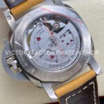 TTF Factory Panerai Luminor Marina 1950 3 Days Automatic PAM01351 44mm Titanium Leather Strap Arabic Numerals Black Dial