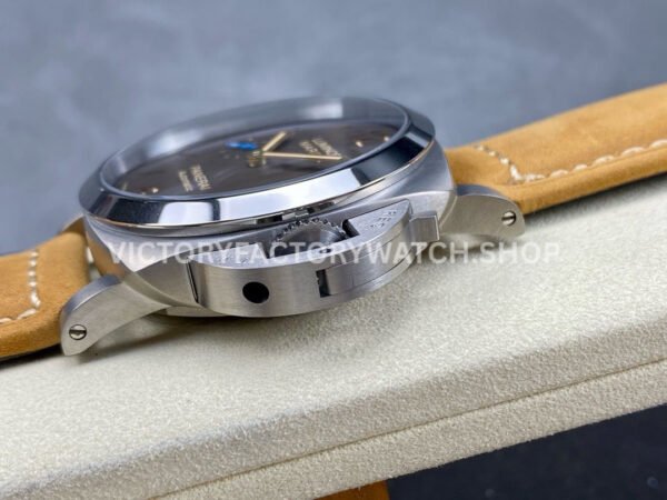 TTF Factory Panerai Luminor Marina 1950 3 Days Automatic PAM01351 44mm Titanium Leather Strap Arabic Numerals Black Dial