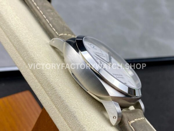 TTF Factory Panerai Luminor Marina PAM01314 44mm Steel Leather Strap Arabic Numerals White Dial