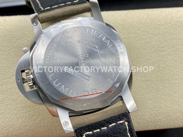 TTF Factory Panerai Luminor Marina PAM01314 44mm Steel Leather Strap Arabic Numerals White Dial