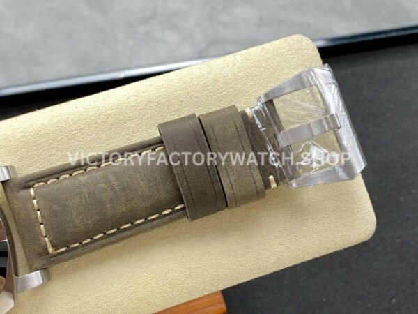 TTF Factory Panerai Luminor Marina PAM01314 44mm Steel Leather Strap Arabic Numerals White Dial