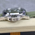 TTF Factory Panerai Luminor Marina PAM01356 44mm Steel Textile Strap Arabic Numerals Green Dial