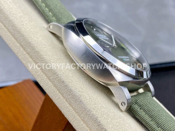 TTF Factory Panerai Luminor Marina PAM01356 44mm Steel Textile Strap Arabic Numerals Green Dial