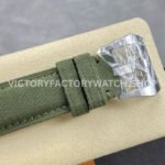 TTF Factory Panerai Luminor Marina PAM01356 44mm Steel Textile Strap Arabic Numerals Green Dial