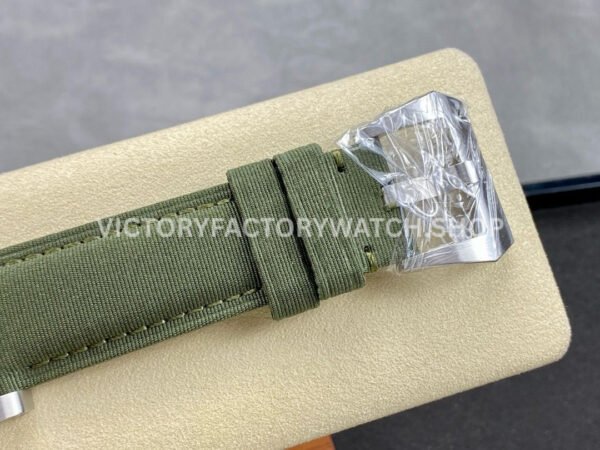 TTF Factory Panerai Luminor Marina PAM01356 44mm Steel Textile Strap Arabic Numerals Green Dial