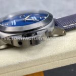 TTF Factory Panerai Luminor Marina PAM1021 44mm Titanium Textile Strap Arabic Numerals Blue Dial