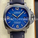 TTF PAM1021 Panerai Luminor Marina blue dial titanium
