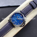 TTF Factory Panerai Luminor Marina PAM1021 44mm Titanium Textile Strap Arabic Numerals Blue Dial