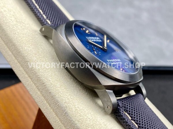 TTF Factory Panerai Luminor Marina PAM1021 44mm Titanium Textile Strap Arabic Numerals Blue Dial
