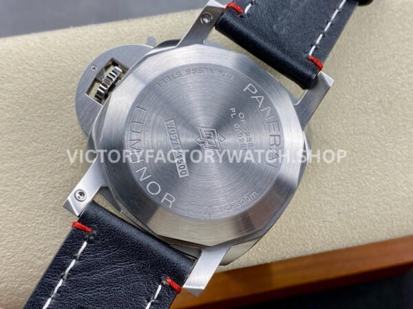 TTF Factory Panerai Luminor Marina PAM00732 44mm Steel Leather Strap Arabic Numerals Black Dial
