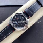 TTF Factory Panerai Luminor Marina PAM00732 44mm Steel Leather Strap Arabic Numerals Black Dial