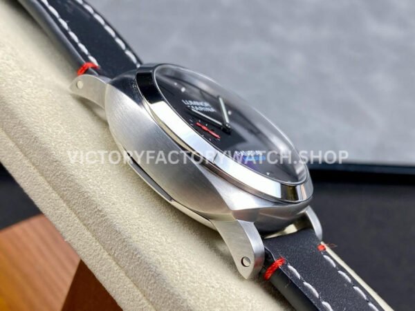 TTF Factory Panerai Luminor Marina PAM00732 44mm Steel Leather Strap Arabic Numerals Black Dial