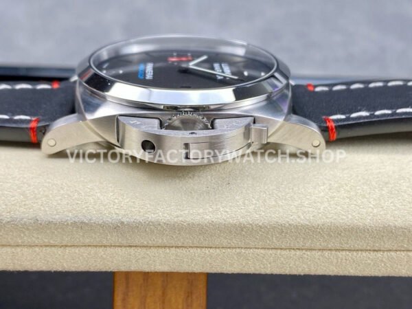 TTF Factory Panerai Luminor Marina PAM00732 44mm Steel Leather Strap Arabic Numerals Black Dial