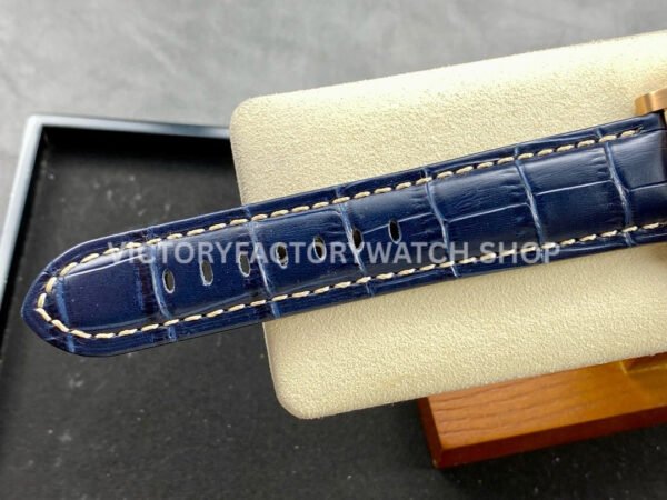 TTF Factory Panerai Luminor Marina PAM01112 Rose Gold Leather Strap Arabic Numerals Blue Dial (3) TTF Factory Panerai Luminor Marina PAM01112 44mm Rose Gold Leather Strap Arabic Numerals Blue Dial