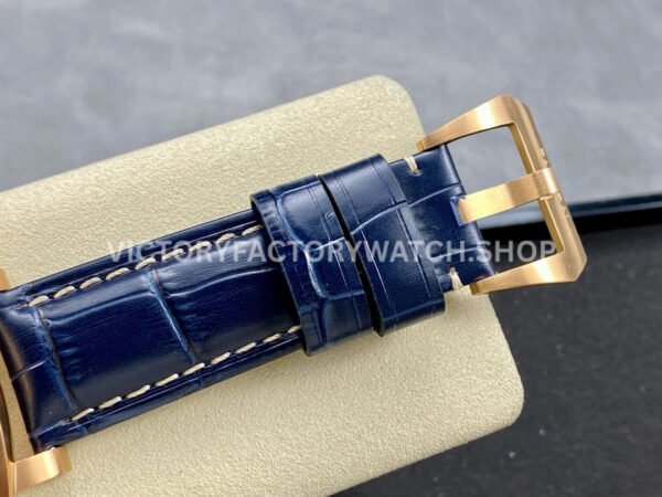 TTF Factory Panerai Luminor Marina PAM01112 Rose Gold Leather Strap Arabic Numerals Blue Dial (5) TTF Factory Panerai Luminor Marina PAM01112 44mm Rose Gold Leather Strap Arabic Numerals Blue Dial