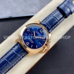 TTF Factory Panerai Luminor Marina PAM01112 Rose Gold Leather Strap Arabic Numerals Blue Dial (7) TTF Factory Panerai Luminor Marina PAM01112 44mm Rose Gold Leather Strap Arabic Numerals Blue Dial