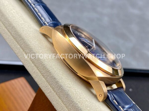 TTF Factory Panerai Luminor Marina PAM01112 Rose Gold Leather Strap Arabic Numerals Blue Dial (8) TTF Factory Panerai Luminor Marina PAM01112 44mm Rose Gold Leather Strap Arabic Numerals Blue Dial