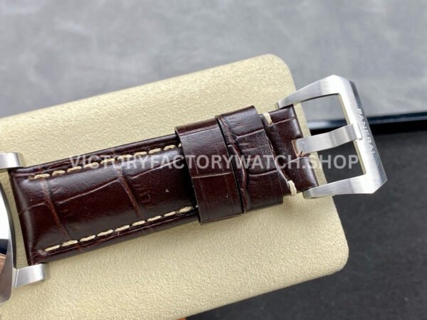 TTF Factory Panerai Luminor Marina PAM01116 44mm Steel Leather Strap Arabic Numerals Olive Green Dial