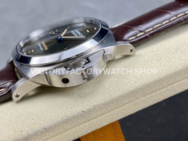 TTF Factory Panerai Luminor Marina PAM01116 44mm Steel Leather Strap Arabic Numerals Olive Green Dial