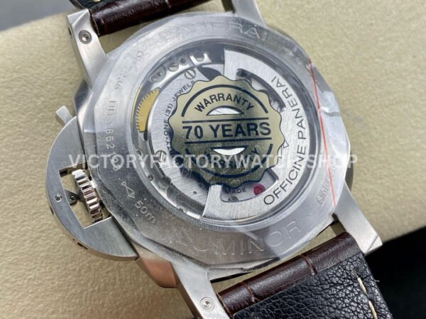 TTF Factory Panerai Luminor Marina PAM01116 44mm Steel Leather Strap Arabic Numerals Olive Green Dial