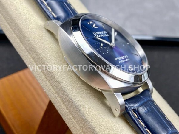 TTF Factory Panerai Luminor Marina PAM01313 44mm Steel Leather Strap Arabic Numerals Blue Dial