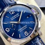 TTF Factory Panerai Luminor Marina PAM01313 44mm Steel Leather Strap Arabic Numerals Blue Dial