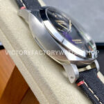 TTF Factory Panerai Luminor Marina PAM1025 44mm Steel Textile Strap Arabic Numerals Black Dial