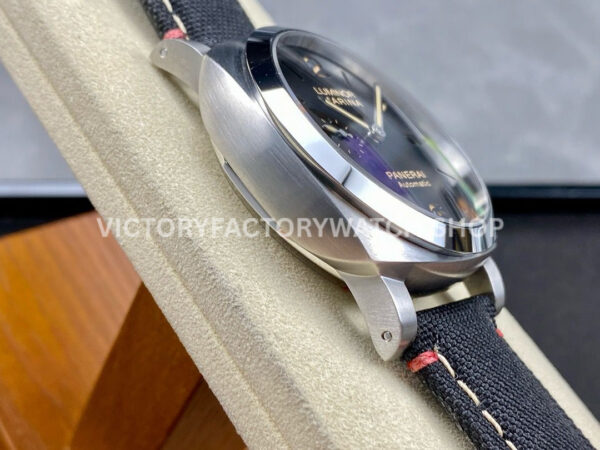TTF Factory Panerai Luminor Marina PAM1025 44mm Steel Textile Strap Arabic Numerals Black Dial