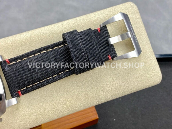 TTF Factory Panerai Luminor Marina PAM1025 44mm Steel Textile Strap Arabic Numerals Black Dial