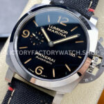 TTF Factory Panerai Luminor Marina PAM1025 44mm Steel Textile Strap Arabic Numerals Black Dial